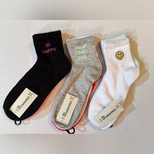 3 No Boundaries Ankle Socks, 3-Pack, Women's, Size 4-10